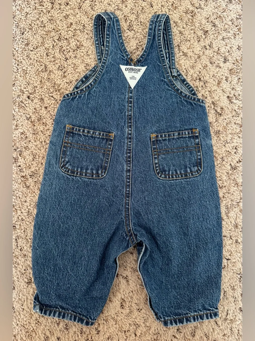 OshKosh B'gosh Blue Denim overalls size 3-6 months